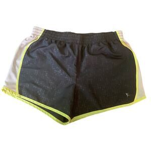 Danskin Running Shorts Women's Large Black Performance Drawstring Logo Pockets